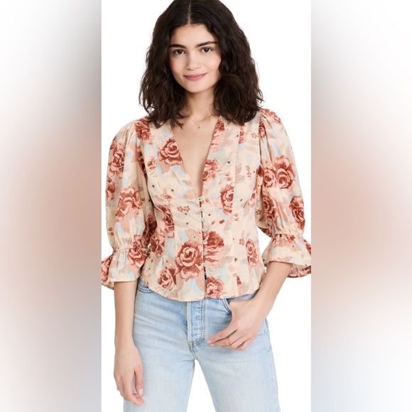 {Free People} I found you printed top - Picture 1 of 4